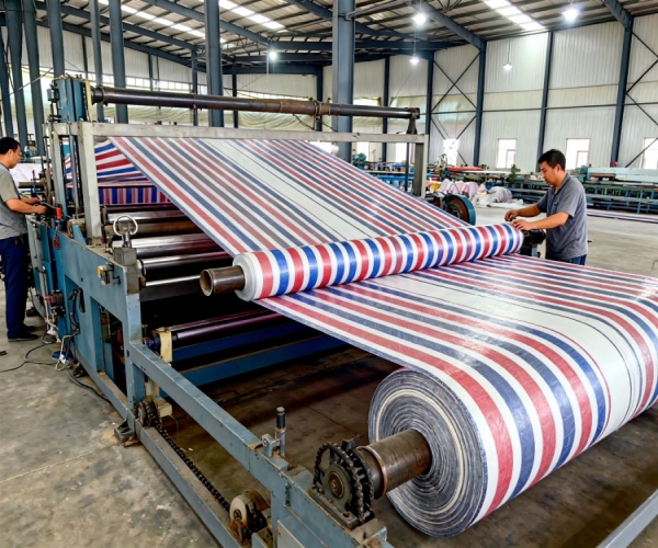 彩条布是篷布的一种防水材料