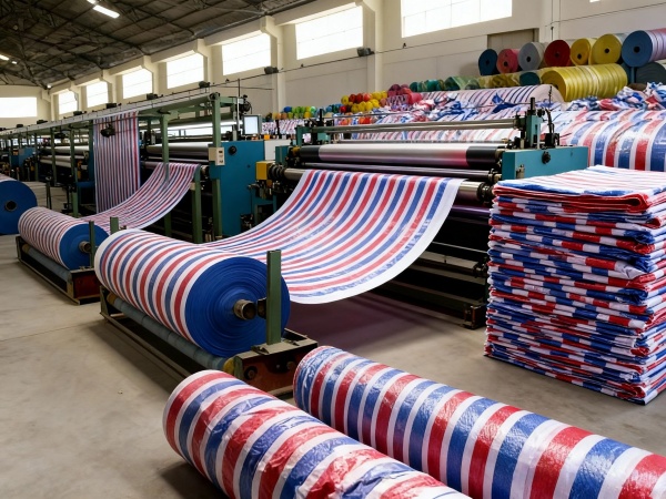 河北加厚耐磨彩条布生产厂家-防水防晒PE篷布2米3米5米宽度